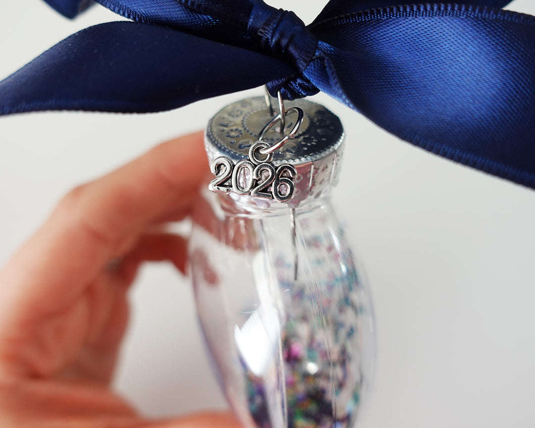 Washington Heights NYC Glitter Christmas Ornament