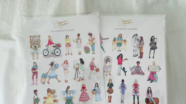 Calendar Girl Fashion Stickers