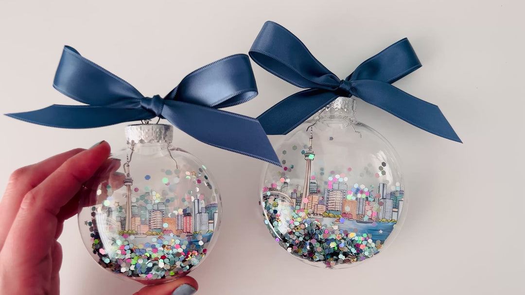 Toronto Canada Glitter Christmas Ornament