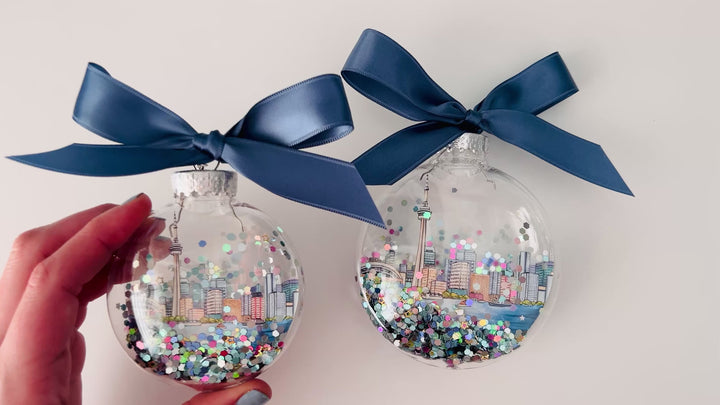Toronto Canada Glitter Christmas Ornament