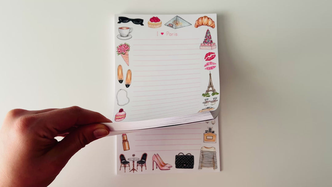 Parisian Favorite Things Personalized Notepad