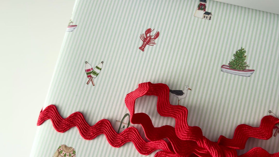Coastal Christmas Gift Wrap Sheets