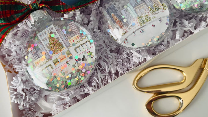 Create Your Own City Trio Glitter Ornament Gift Set of 3