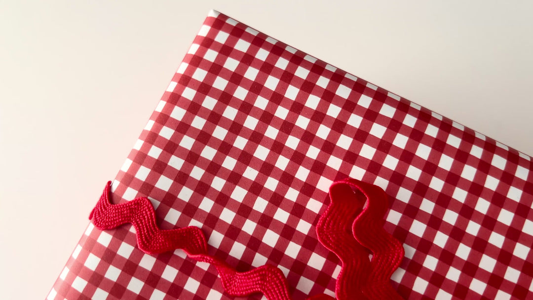 Ruby Gingham Gift Wrap Sheets