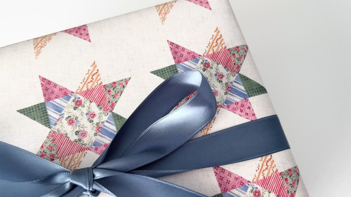 Quilted Star Gift Wrap Sheets
