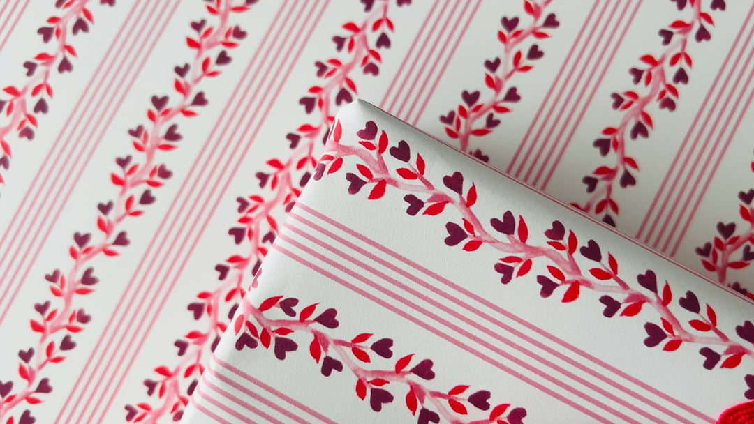 Heart Vines Gift Wrap Sheets