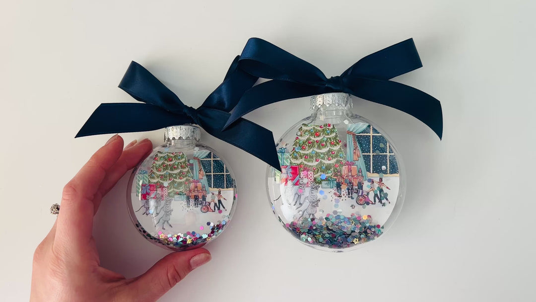 Mice & Soldiers Nutcracker Glitter Christmas Ornament