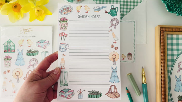 Cottage Garden Favorite Things Personalized Notepad