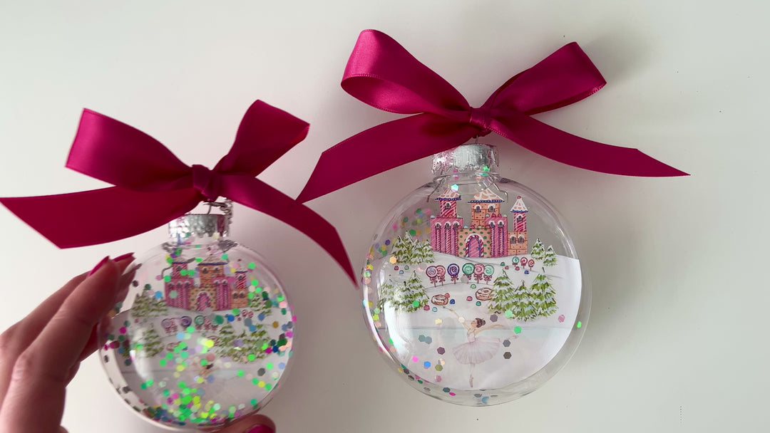 City Sidewalks NYC Glitter Christmas Ornament