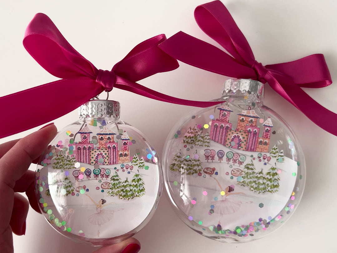 Sugar Plum Fairy Glitter Christmas Ornament
