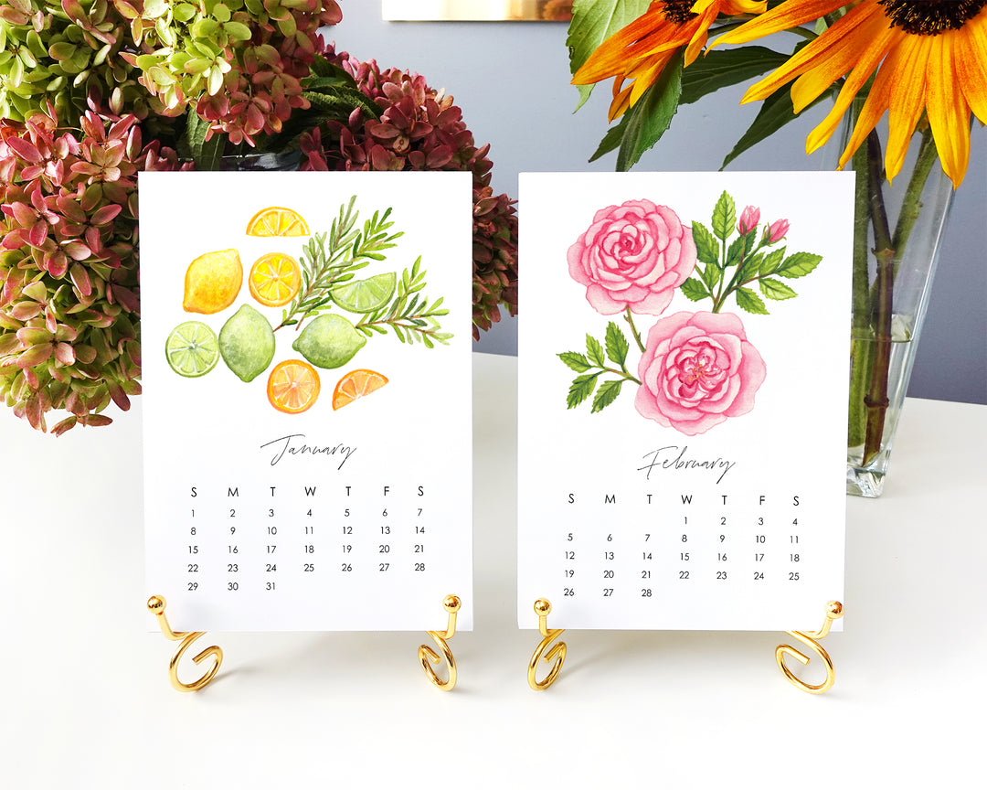 Watercolor Garden 2023 Desk Calendar