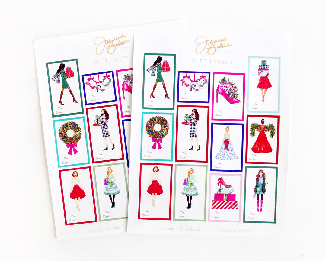 Fashion Holiday Gift Label Stickers