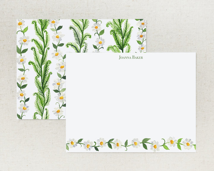 Daisy Chain Personalized Note Card Set