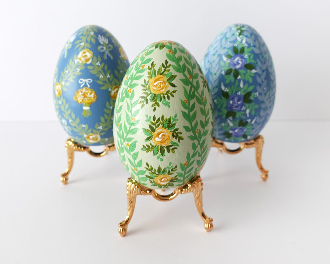 2022 Dusty Blue Chintz Heirloom Egg