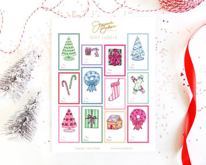 Festive Trimmings Holiday Gift Label Stickers