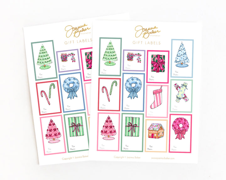 Festive Trimmings Holiday Gift Label Stickers