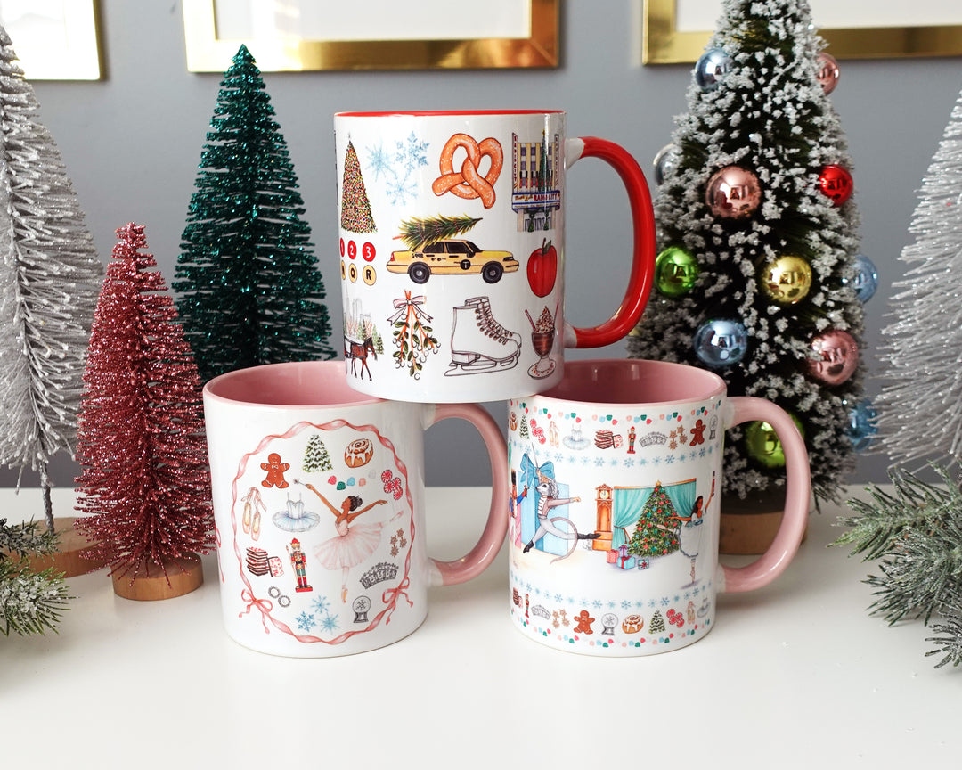 Christmas in New York Illustration Mug