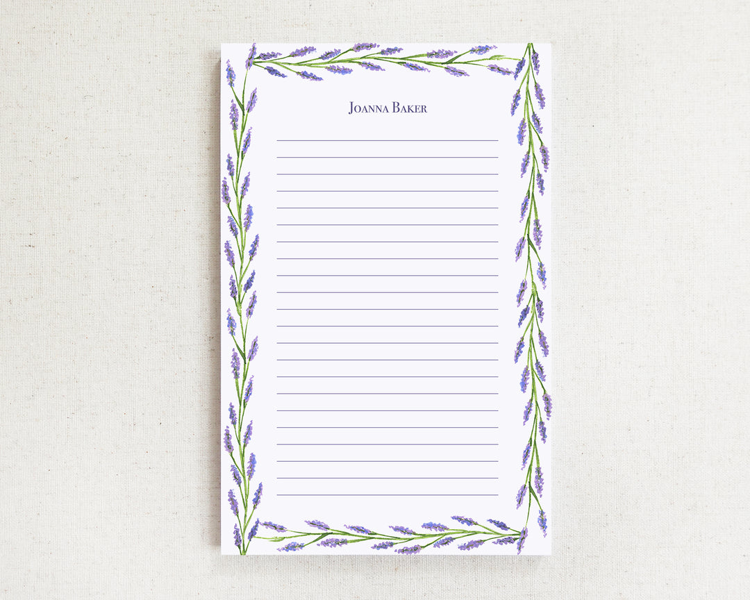 Lavender Rope Personalized Notepad