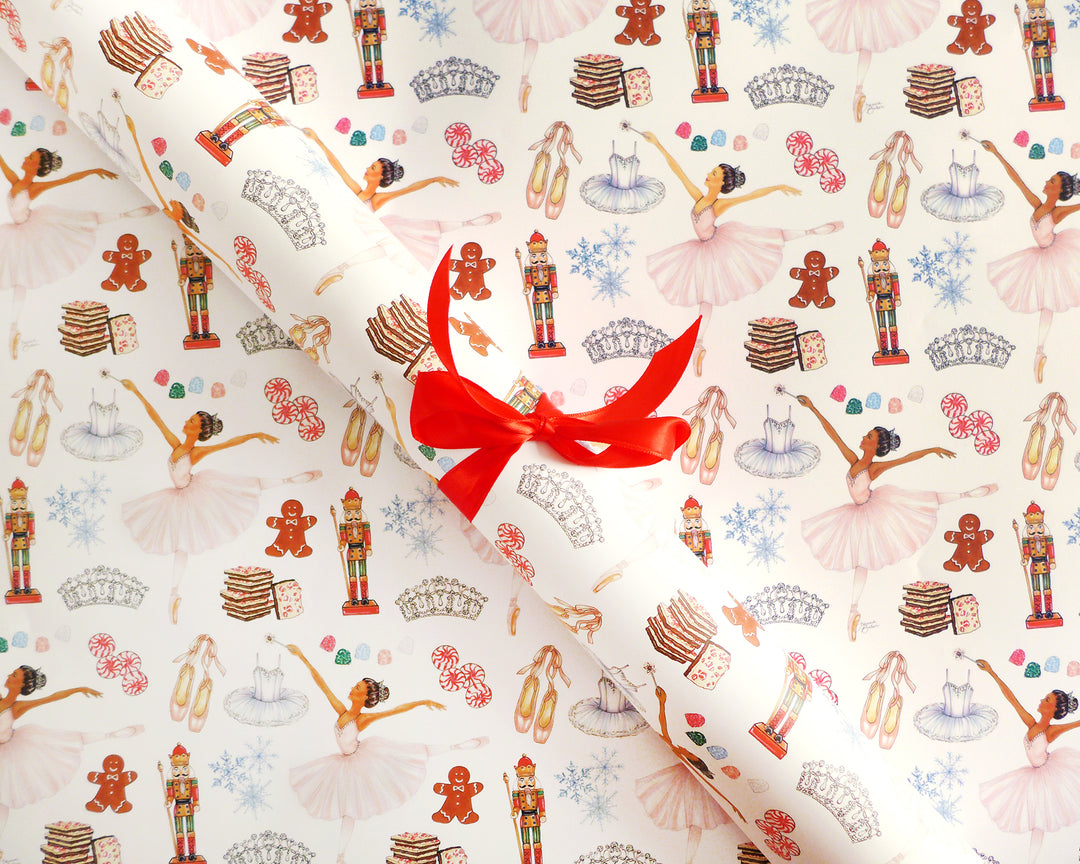 Nutcracker Ballet Holiday Gift Wrap Sheets