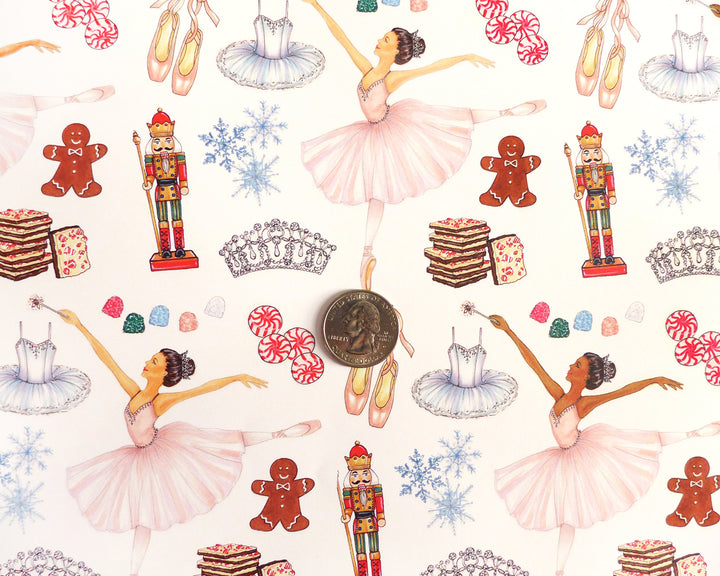 Nutcracker Ballet Holiday Gift Wrap Sheets