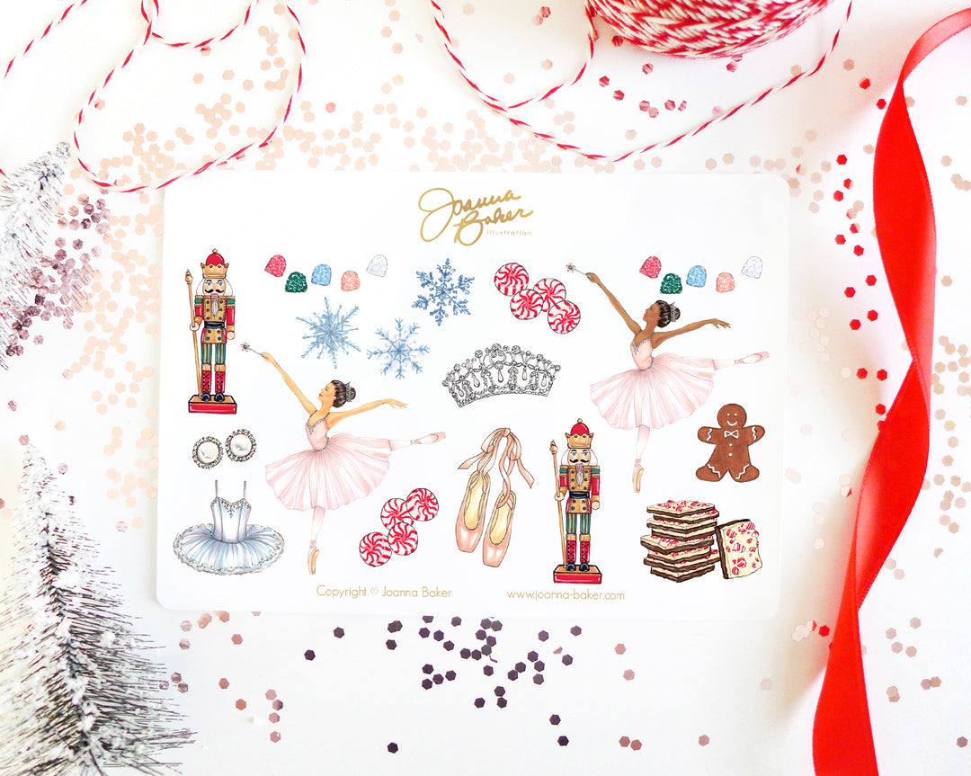 Nutcracker Ballet Holiday Stickers