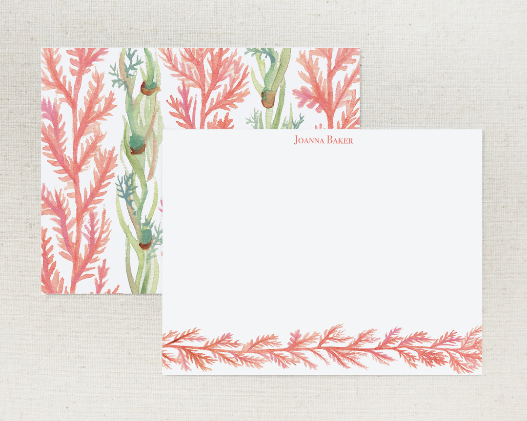Sea Vines Personalized Note Card Set