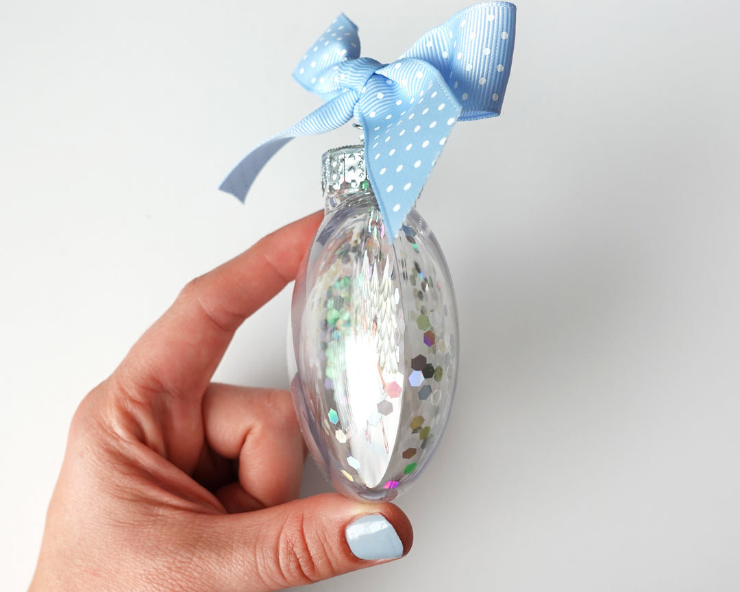 Create Your Own Nutcracker Glitter Ornament Gift Set of 3