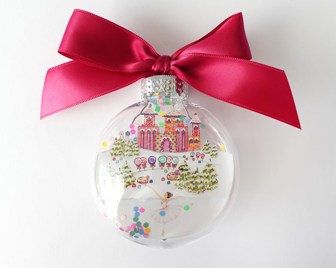 Sugar Plum Fairy Glitter Christmas Ornament
