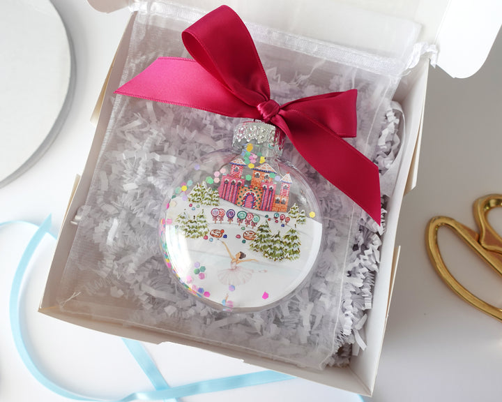 Sugar Plum Fairy Glitter Christmas Ornament