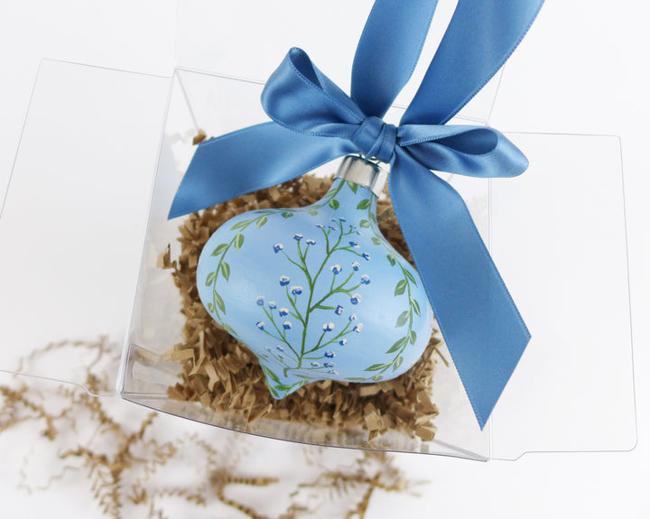 Petite Fleurs in Blue Heirloom Ornament