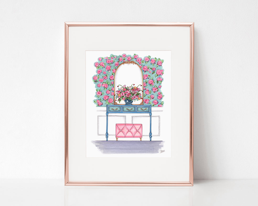 French Floral Dream Entryway Art Print