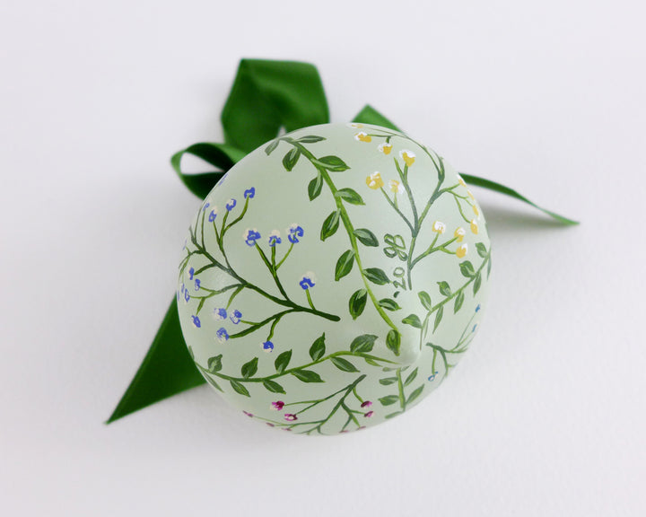 Petite Fleurs in Mint Heirloom Ornament