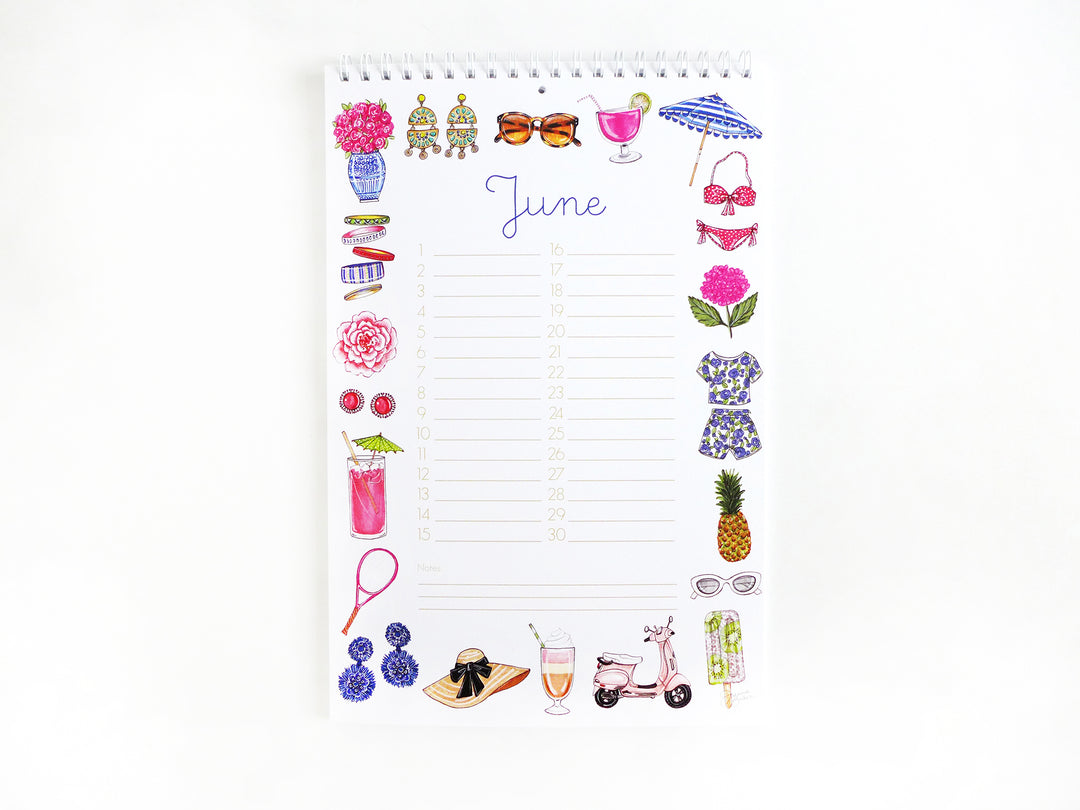 Perpetual Favorite Things Illustrated Monthly Wall Calendar
