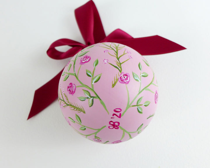 Pink Climbing Roses Heirloom Ornament