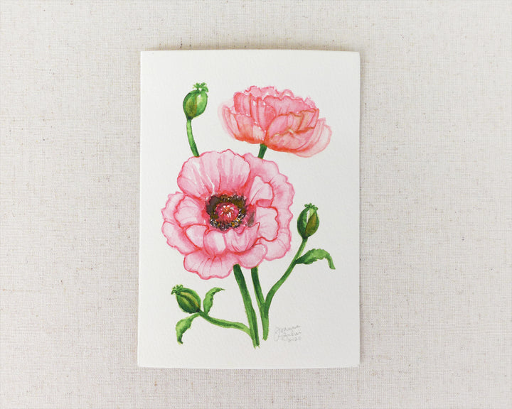 "Bold Poppy" an Original Watercolor Painting